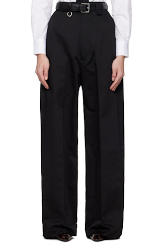 【関税込み】WILLY CHAVARRIA ブラック Cholo チノパンツ WILLY CHAVARRIA: Black Cholo Chino Trousers | SSENSE