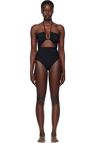 タンキニ Rick Owens 'Prong Bather' One-Piece Swimsuit Black Hollywood Prong Bather Swimsuit by Rick Owens on Sale