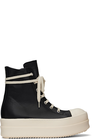 【RICK OWENS】オフホワイト Hollywood Mega Bumper スニーカー Black Hollywood Mega Bumper Sneakers by Rick Owens on Sale