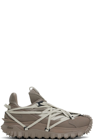Rick Owens: Moncler + Rick Owens Gray Trailgrip Megalace Rick Owens: Moncler + Rick Owens Gray Trailgrip Megalace