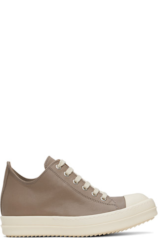 関税込【RICK OWENS 】トープ Hollywood ローカットスニーカー Rick Owens: トープ Hollywood ローカットスニーカー | SSENSE 日本