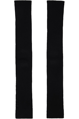 Rick Owens: ブラック Hollywood Rasato Knit アームウォーマー