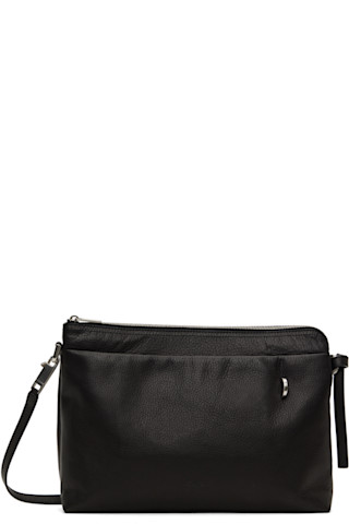 【Rick Owens】 Hollywood Adri ブラックメッセンジャーバッグ Black Hollywood Adri Bag by Rick Owens on Sale
