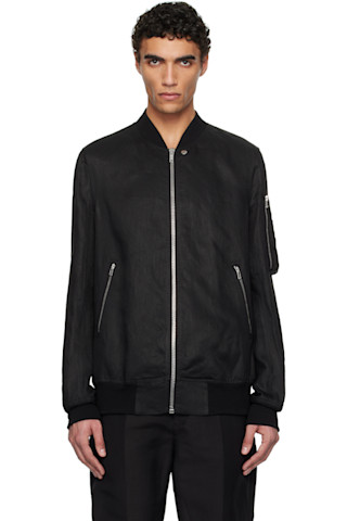 RICK OWENS コーティングフライトボンバージャケット 46 近かっ RICK OWENS コーティングフライトボンバージャケット 46 近かっ