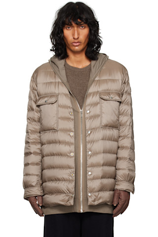 Rick Owens: Moncler + Rick Owens グレー Outershirt ジャケット