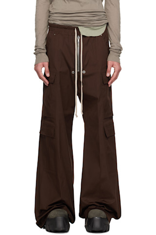 【関税込み】Rick Owens ブラウン Cargobelas カーゴパンツ Rick Owensのブラウン Hollywood Cargobelas カーゴパンツがセール中
