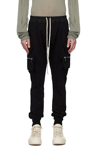 Rick Owens: Black Hollywood Mastodon Cargo Pants | SSENSE Rick Owens: Black Hollywood Mastodon Cargo Pants | SSENSE