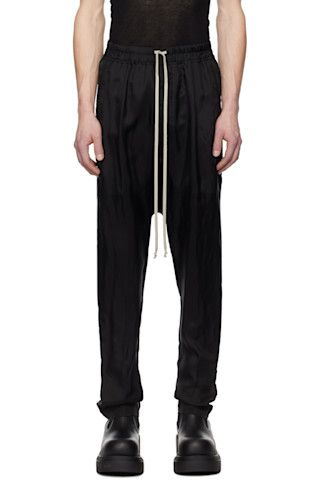 Rick Owensのブラック Hollywood ドローストリング ロング トラウザー