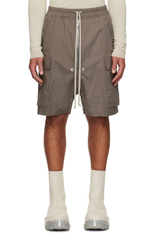 rick owens hollywood fog boxer ショートパンツ Rick Owens: グレー Hollywood Cargobela ショートパンツ