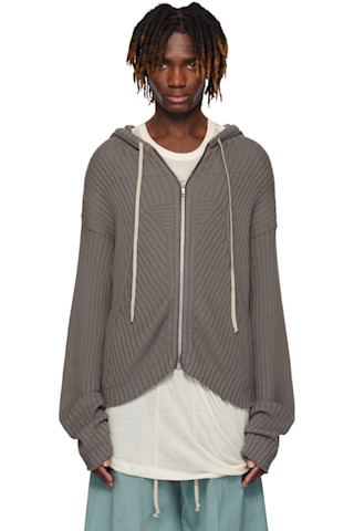 【関税込み】Rick Owens グレー Hollywood ジップフーディ 251232M202017_1.jpg