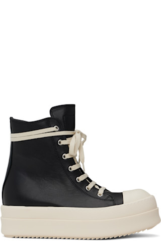 Rick Owens: Black Hollywood Mega Bumper Sneakers | SSENSE Rick Owens: Black Hollywood Mega Bumper Sneakers | SSENSE