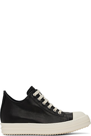 【Rick Owens】ブラック Hollywood Low Sneaks スニーカー Black Hollywood Low Sneaks Sneakers by Rick Owens on Sale