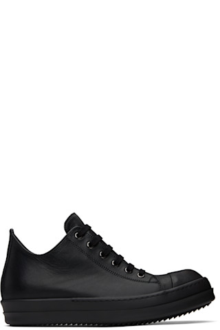 【Rick Owens】ブラック Hollywood Low Sneaks スニーカー Black Hollywood Low Sneakers by Rick Owens on Sale
