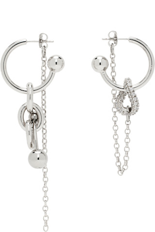 アクセサリーその他 Justine Clenquet JEWELS (TIKOEARRINGS) Justine Clenquet: Silver Abel Earrings | SSENSE