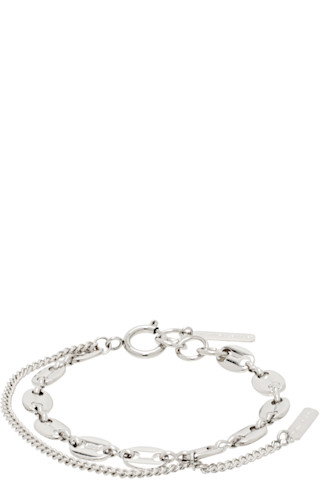 【Justine Clenquet】関税送料込★シルバー Jerry ブレスレット Justine Clenquet: SSENSE限定 シルバー Jerry ブレスレット
