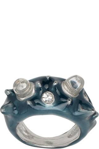 【関税込み】Collina Strada ブルー Demi Alien リング Blue Demi Alien Ring by Collina Strada on Sale