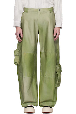 【関税込み】Collina Strada グリーン Lawn カーゴパンツ Collina Stradaのグリーン Lawn カーゴパンツがセール中