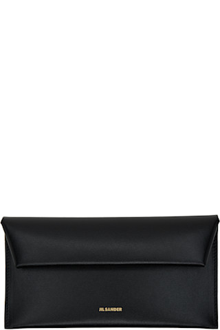 【関税込み】Jil Sander ブラック フォールド クラッチ Jil Sanderのブラック フォールド クラッチがセール中