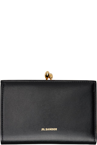 【関税込み】Jil Sander ブラック スモール Goji 財布 Jil Sander: ブラック スモール Goji 財布 | SSENSE 日本