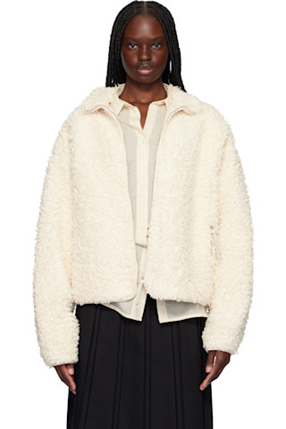 S ジルサンダー オフホワイト ジャケット Jil Sander: オフホワイト ジップアップジャケット | SSENSE 日本