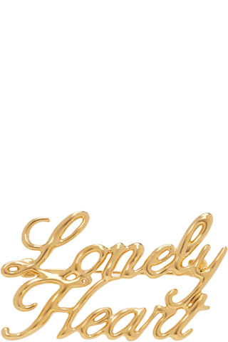 Jil Sander【関税送料込】Lonely Heartピン Jil Sanderのゴールド 'Lonely Hearts' ブローチがセール中