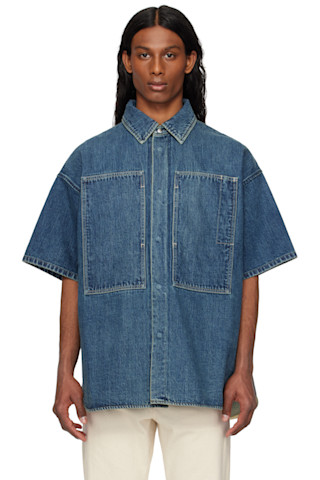 JilSander】フラップポケット オーバーシャツ(ライトブルー) Jil JilSander】フラップポケット オーバーシャツ(ライトブルー) Jil