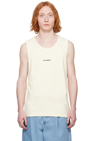 【関税込み】Jil Sander ベージュ Active ジャージ Tシャツ 251249M214000_1.jpg