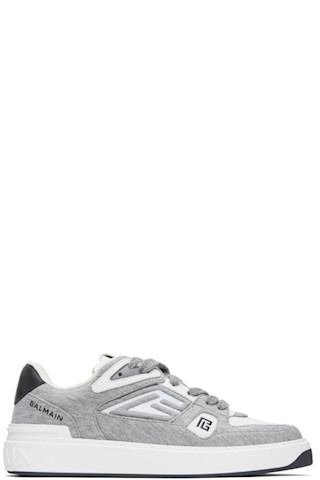 【関税込み】Balmain グレー B-Court Skate スニーカー Gray B-Court Skate Sneakers by Balmain on Sale