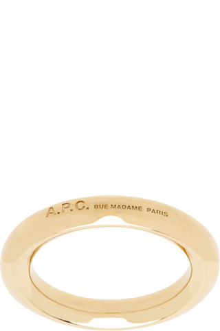 【関税込み】A.P.C. ゴールド Angle リング Gold Angle Ring by A.P.C. on Sale