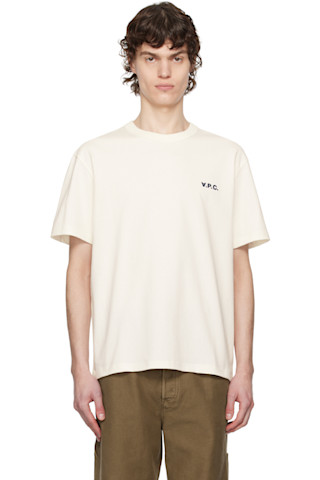 【関税込み】A.P.C. オフホワイト Petit 'VPC' ボクシー Tシャツ 251252M213056_1.jpg