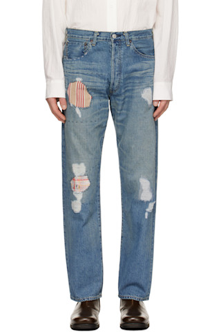 【関税込み】KHAITE ブルー Sowen ジーンズ Junya Watanabeのブルー Levi'sエディション Cotton Selvedge