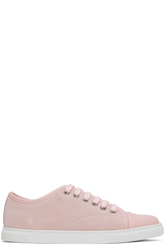 【関税込み】Lanvin ピンク DBB1 レザー&スエード スニーカー Lanvin: Pink DBB1 Leather & Suede Sneakers | SSENSE