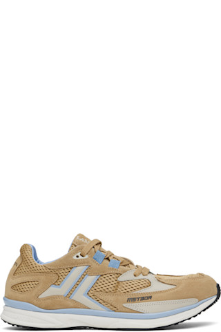 【関税込み】Lanvin ブルー&イエロー Meteor Runner スニーカー Beige & Blue Meteor Runner Sneakers by Lanvin on Sale