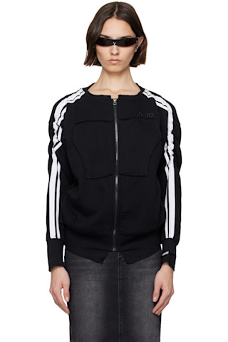 トップス prototypes UPSIDE DOWN ZIP UP L-XL Black Upcycled Upside