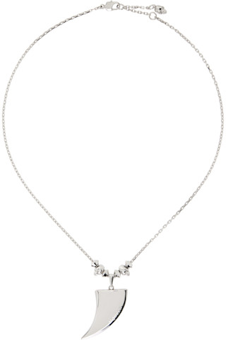 【関税込み】McQueen シルバー Bear Claw ネックレス McQueen: シルバー Bear Claw ネックレス | SSENSE 日本