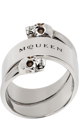 ALEXANDER McQUEEN トゥーフェイス スカルリング レア McQueen