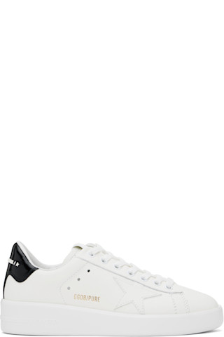 【関税&送料込】Golden Goose Purestar Sneaker Golden Goose Pure Star Sneaker in White & Orange | REVOLVE