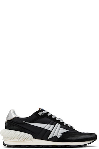 GOLDEN  スニーカー ブラック/シルバーMarathon Golden Goose: ブラック＆シルバー Marathon スニーカー