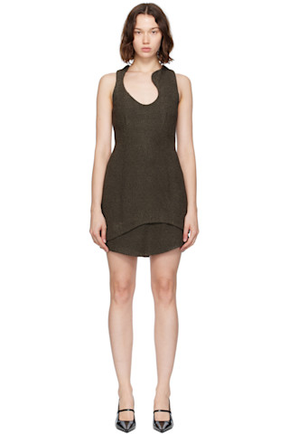 Ferragamoのグリーン ブークレ ミニワンピースがセール中 Ferragamoのグリーン ブークレ ミニワンピースがセール中