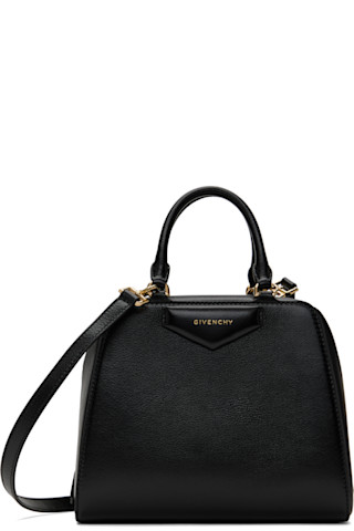 【GIVENCHY】Mini Antigona Cube Tote Bag/関税+全国送料込み Givenchy: ブラック ミニ Antigona Cube バッグ | SSENSE 日本