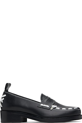 Stefan Cooke: Black Leather Loafers | SSENSE Stefan Cooke: Black Leather Loafers | SSENSE