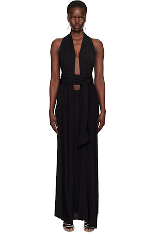 【関税込み】Christopher Esber ブラック Trapeze マキシドレス Black Trapeze Maxi Dress by Christopher Esber on Sale
