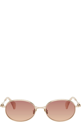 Vivienne Westwood: Gold Hardware Orb Oval Sunglasses | SSENSE Vivienne Westwood: Gold Hardware Orb Oval Sunglasses | SSENSE