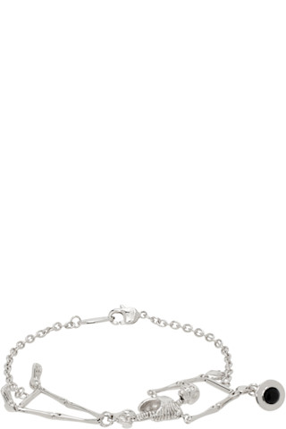 【関税込み】Vivienne Westwood シルバー Skeleton ブレスレット Vivienne Westwood: シルバー Skeleton ブレスレット | SSENSE 日本