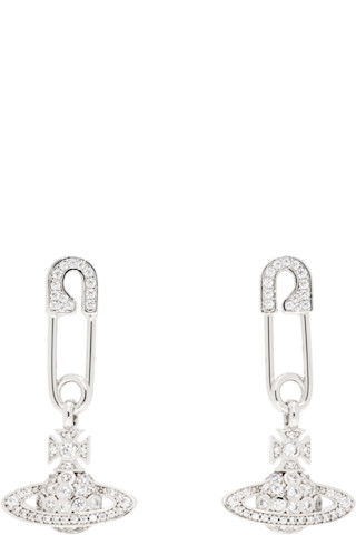 ◆Vivienne Westwood◆ Lucrece ピアス Vivienne Westwood: シルバー Lucrece ピアス | SSENSE 日本