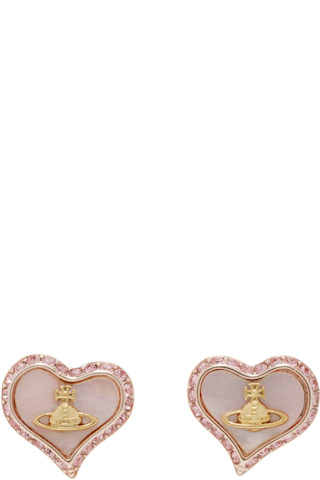 【関税込み】Vivienne Westwood ゴールド&ピンク Petra ピアス 251314F022069_1.jpg