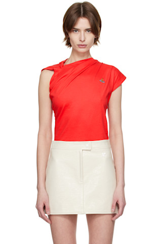 【関税込み】Vivienne Westwood レッド Hebo Tシャツ Red Hebo T-Shirt by Vivienne Westwood on Sale
