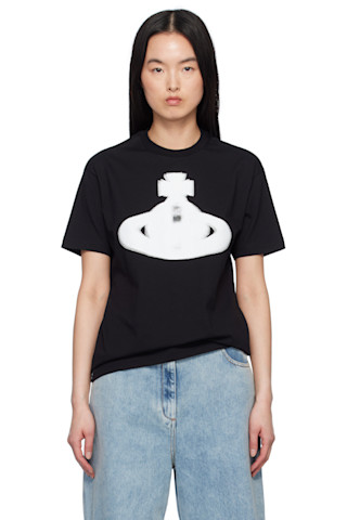 Tシャツ・カットソー VIVIENNE WESTWOOD 25SS BLACK HALF TONE ORB CLASSIC TEE SHIRT Black Halftone Orb Classic T-shirt by Vivienne Westwood on Sale