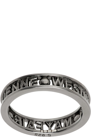 【関税込み】Vivienne Westwood ガンメタル Westminster リング 251314M147007_1.jpg