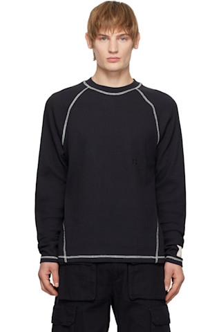 【関税込み】RCOS ブラック LS ワッフル Tシャツ 251337M213007_1.jpg